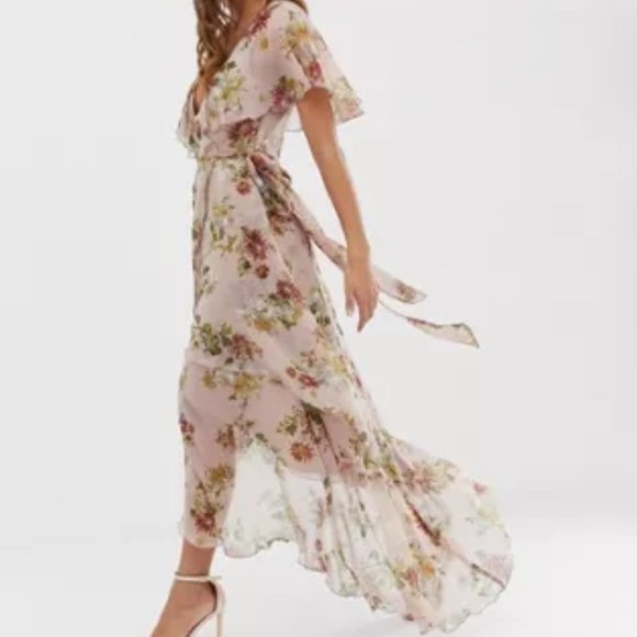ASOS maxi dress with cape back